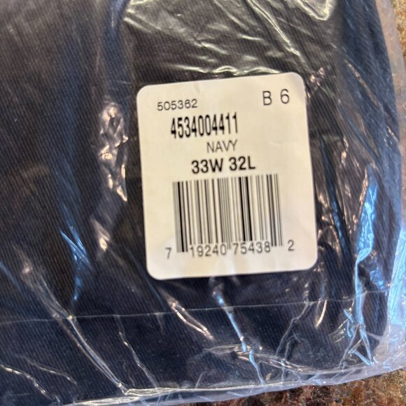 NWT Men's IZOD American Chino Double Pleat Classic Fit Chino Pants Navy 33W 32L - Picture 10 of 12